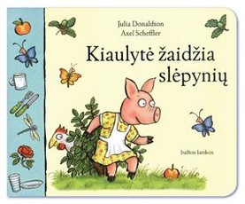 Kiaulytė žaidžia slėpynių