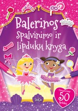 Balerinos spalvinimo ir lipdukų knyga