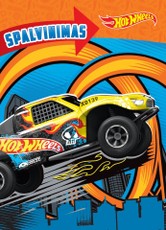 Greiti ratai. Hot Wheels. Spalvinimas su lipdukais