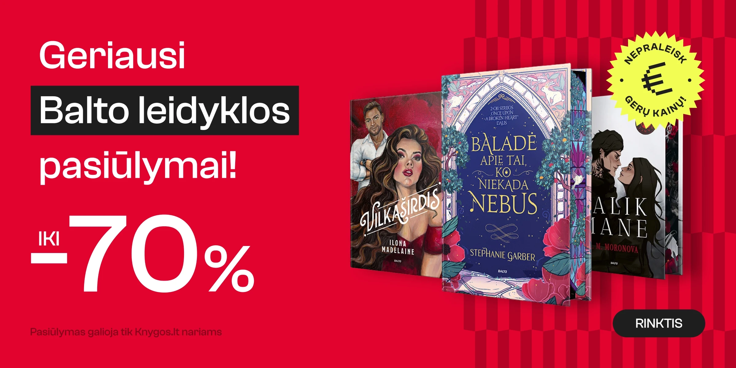Leidyklos BALTO knygoms iki -70%!