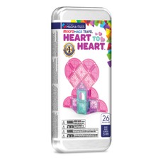 MAGNA-TILES MICROMAGS Kelioninis konstruktorius „Heart to Heart“, 26 det.