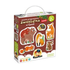 Progresinė dėlionė „Gyvūnai miške“