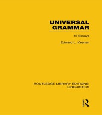Keenan, E: Universal Grammar (RLE Linguistics A: General Lin