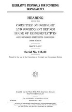 Legislative proposals for fostering transparency