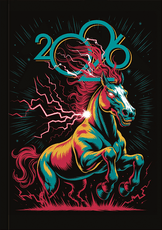 2026 m. A5 darbo kalendorius UGNINIS ARKLYS (knyga su defektais)