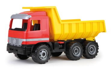 Lena žaislinis savivartis Actros, 62 cm, vienvietė kabina, rudas