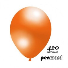 Balionai 12" Metalic Penword 100vnt oranžiniai