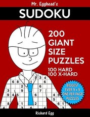 Mr. Egghead's Sudoku 200 Giant Size Puzzles, 100 Hard and 100 Extra Hard