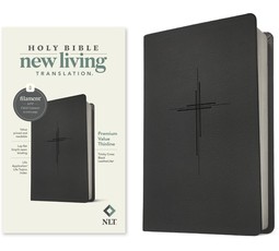 NLT Premium Value Thinline Bible, Filament-Enabled Edition (Leatherlike, Trinity Cross Black)