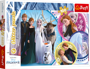 TREFL FROZEN Blizgantis dėlionė „Ledo šalis 2“, 100 det.