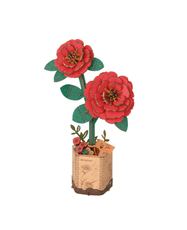 Medinis konstruktorius ROBOTIME „Red Camellia 3D“, 113 dalių