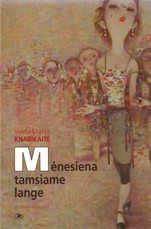 Mėnesiena tamsiame lange