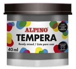 Guašas (tempera) ALPINO 40ml juodas