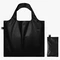 LOQI pirkinių krepšys „METALLIC Black Bag with Zip Pocket“