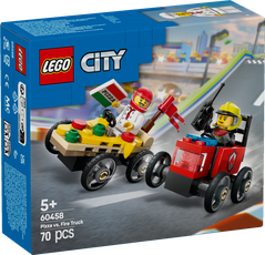 LEGO City Pizza vs. Fire Truck Race Car Pack