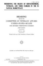 Preserving the rights of servicemembers, veterans, and their families in the financial marketplace
