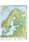 Skandinavien und Baltikum physisch 1 : 30.000 000. Wandkarte mit Metallbeleistung