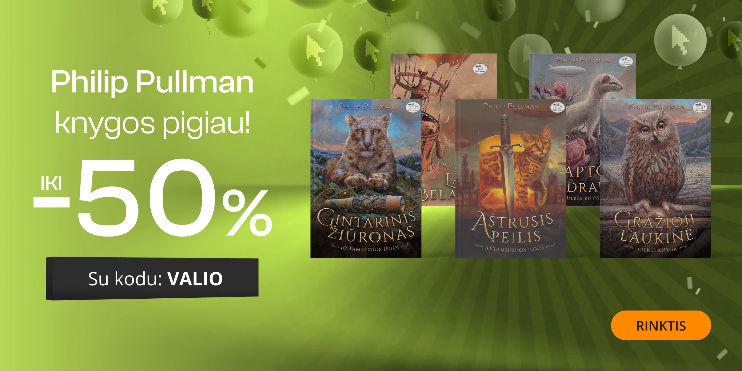 Philip Pullman knygų pasiūlymas - 50% extra nuolaida!