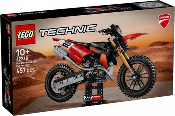 Bricks Technic 42238 – Ducati Desmo 450 MX Factory motociklo konstruktorius