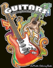 Guitars Coloring Book for Men