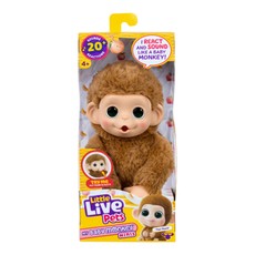 LITTLE LIVE PETS Interaktyvi mini beždžionėlė, 19 cm