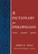 Wall, J: Dictionary for Episcopalians