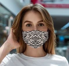 Daugkartinė medvilninė veido kaukė – Zebra