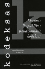Lietuvos Respublikos baudžiamasis kodeksas. 19 laida. 2018-01-01