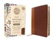 NIV Application Bible, Large Print, Leathersoft, Brown, Red Letter, Thumb Indexed, Comfort Print