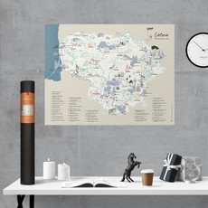 Nutrinamas žemėlapis „Lietuva“. Išskirtiniausios vietos