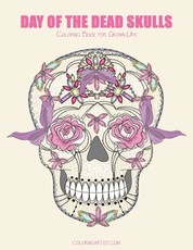Day of the Dead Skulls Coloring Book for Grown-Ups 1