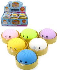 Antistresinis žaislas SQUISHY BUN „Squishy Dumpling Bubble Blower“, 8,5 cm, 1 vnt.