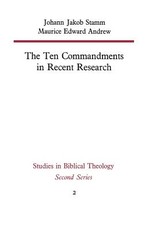 The Ten Commandments in Recent Research