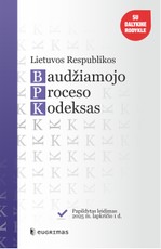 Lietuvos Respublikos baudžiamojo proceso kodeksas. Papildytas leidimas 2025 11 01