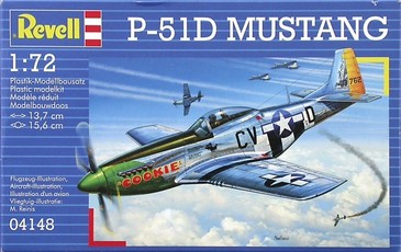 Plastikinis lėktuvo modelis P-51D Mustang