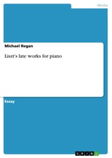 Regan, M: Liszt's late works for piano