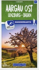 Aargau Ost Lenzburg - Baden 07 Wanderkarte 1:40 000 matt laminiert