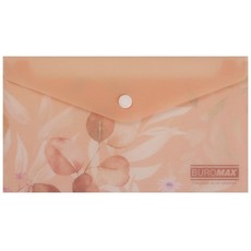 Aplankas-vokelis su spaustuku DL persikinis