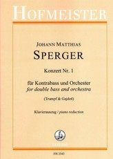 Konzert Nr. 1 für Kontarbass und Orchester / KlA