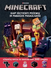 Minecraft. Kaip išgyventi požemių ir pabaigos pasauliuose. Užduočių knyga su daugiau kaip 500 lipdukų