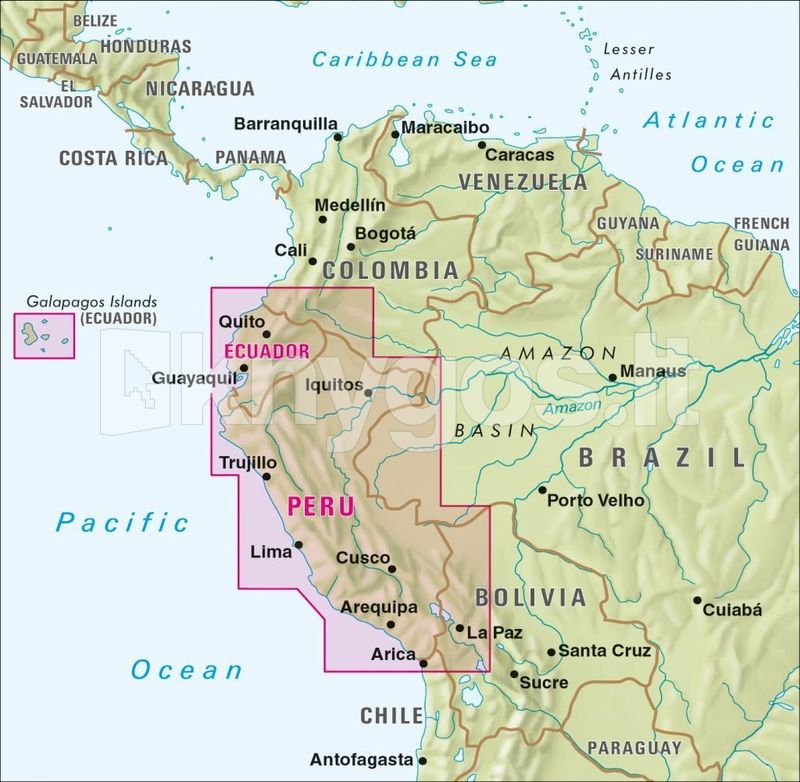 Nelles Map Peru Ecuador 1 2 500 000 Knygos Lt