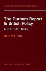 The Durham Report and British Policy