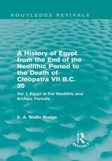 Budge, E: History of Egypt from the End of the Neolithic Per