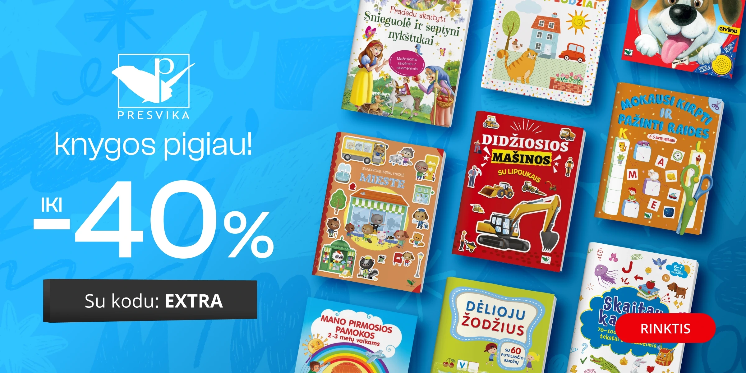 Leidyklos PRESVIKA knygoms iki - 40 % extra nuolaidos!