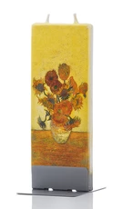 Žvakė FLATYZ „Vincent van Gogh – Vase with Fifteen Sunflowers“, 15 cm Žvakė FLATYZ „Vincent van Gogh – Vase with Fifteen Sunflowers“, 15 cm