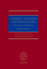 Company Meetings and Resolutions