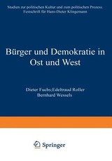 BÃ¼rger Und Demokratie in Ost Und West
