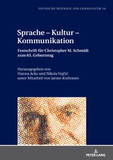Sprache - Kultur - Kommunikation; Festschrift fÃÂ¼r Christopher Schmidt zum 65. Geburtstag