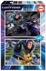 2 dėlionės (puzzle) medinės 2x48 LIGHTYEAR 4-6metų