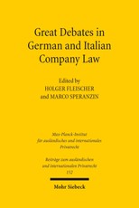 Great Debates in German and Italian Company Law